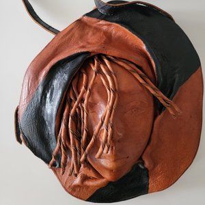 Vintage Handmade 3D Molded Genuine Leather Crossbody Bag